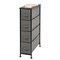 mDesign Narrow Dresser Storage Tower Stand with 4 Fabric Drawers,